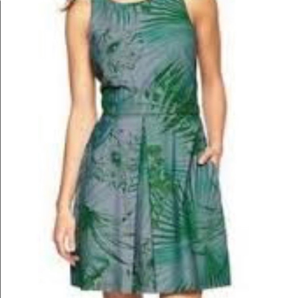 NWOT Dress GAP Tropical Floral Leaf Pattern size 2P